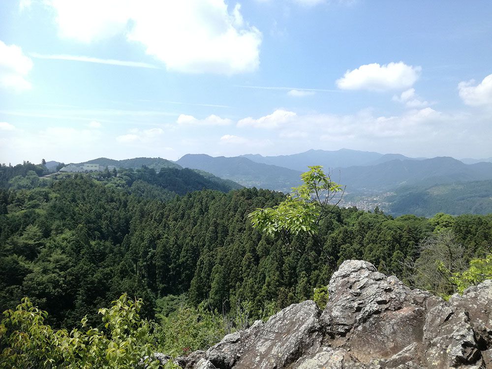 御嶽山の展望台からの風景